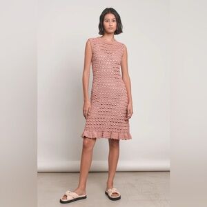 Eleven Six Remi Crochet Dress In Rose Size XL/XXL New